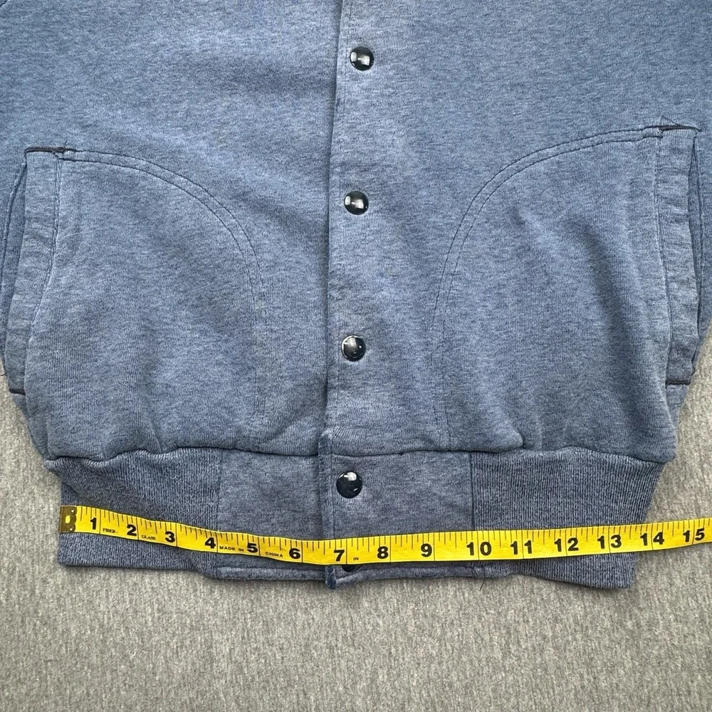 Pepsi-Cola Snap Button Jacket Men's Size‎ M Navy Blue Vtg Sportsmaster USA Faded